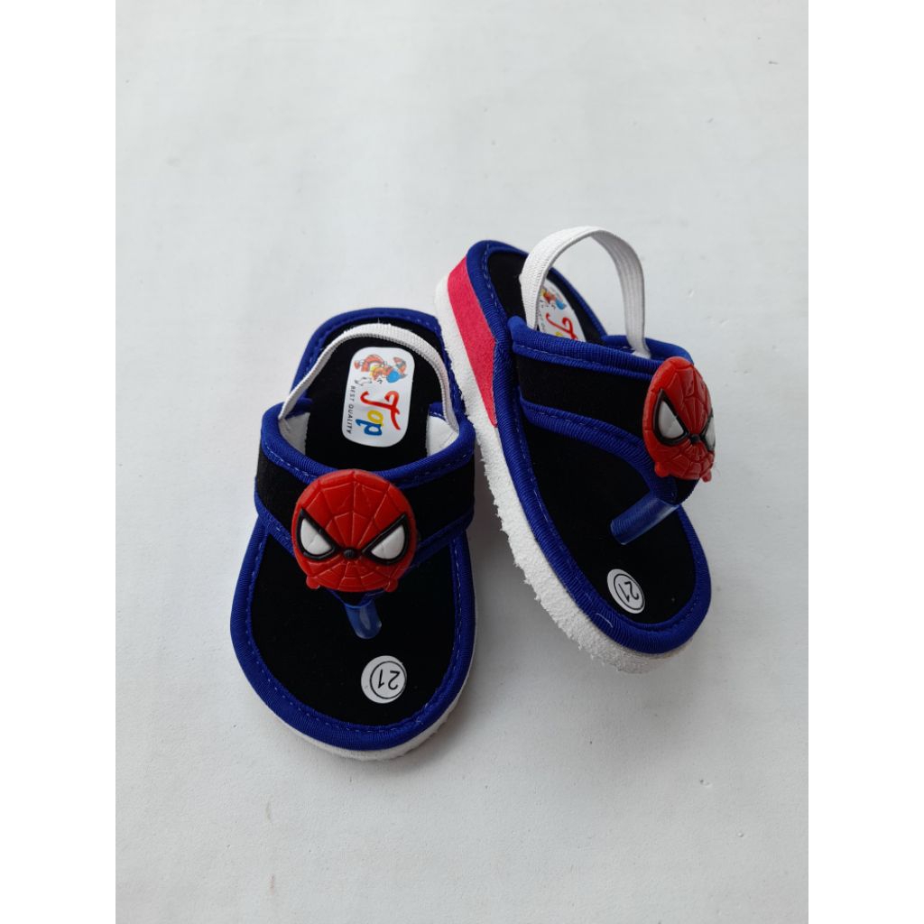 Sandal  Baby Laki-laki Laki Spiderman Bunyi Cit Cit Untuk Usia 6-18 bulan