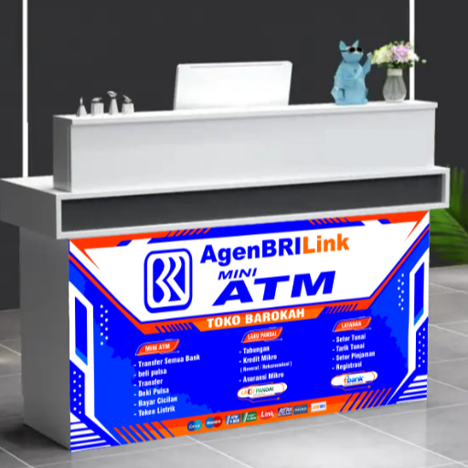 STIKER VINYL BRILINK | STIKER BRILINK | STICKER MEJA KASIR BRILINK