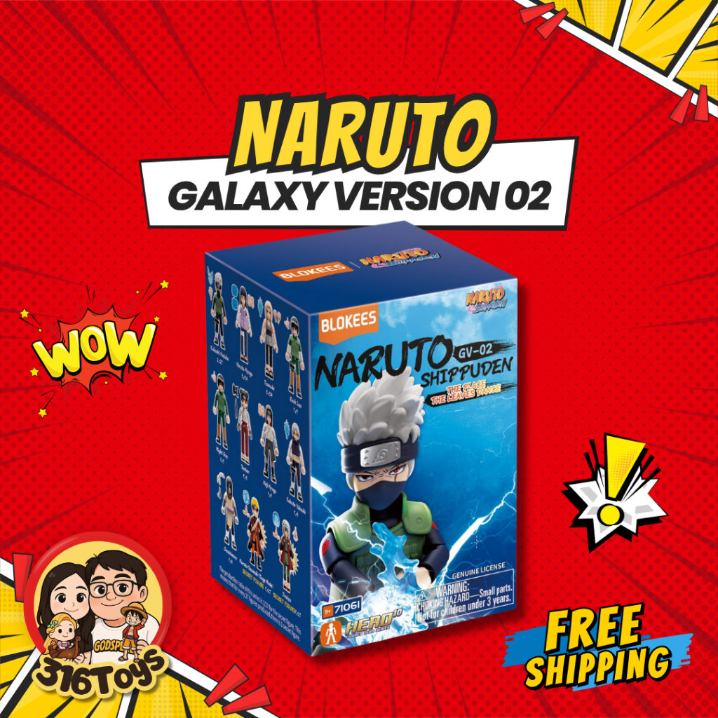 Blokees blind box Naruto The Place The Leaf Dance GV-02 mainan cowok blind box naruto figure anime a