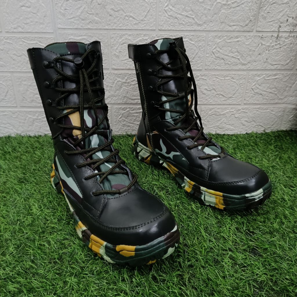 Sepatu PDL Loreng Brimob / Sepatu PDL Loreng Brimob Resleting