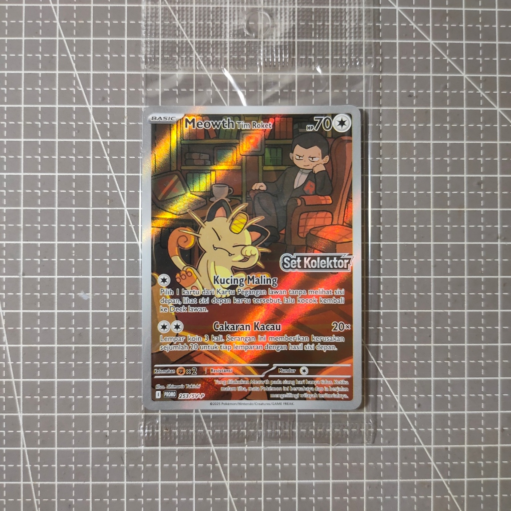 kartu pokemon tcg indonesia meowth AR tim roket Promo Set Kolektor kehadiran juara