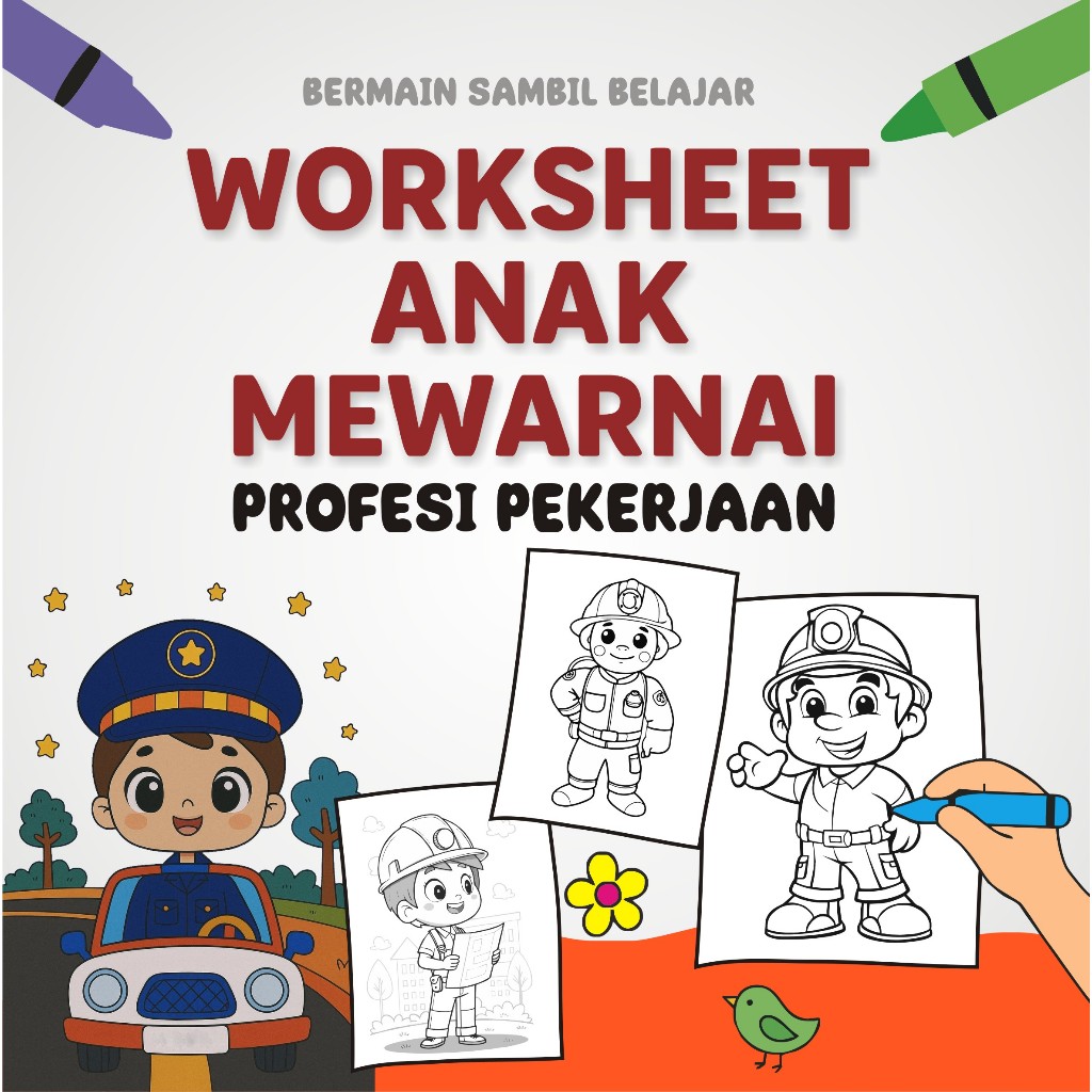 Worksheet Lembar Kerja Mewarnai Anak Paud TK