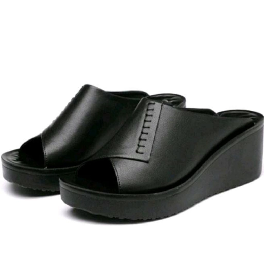 sandal platform wanita sandal wedges kekinian sandal sosialita ibu ibu