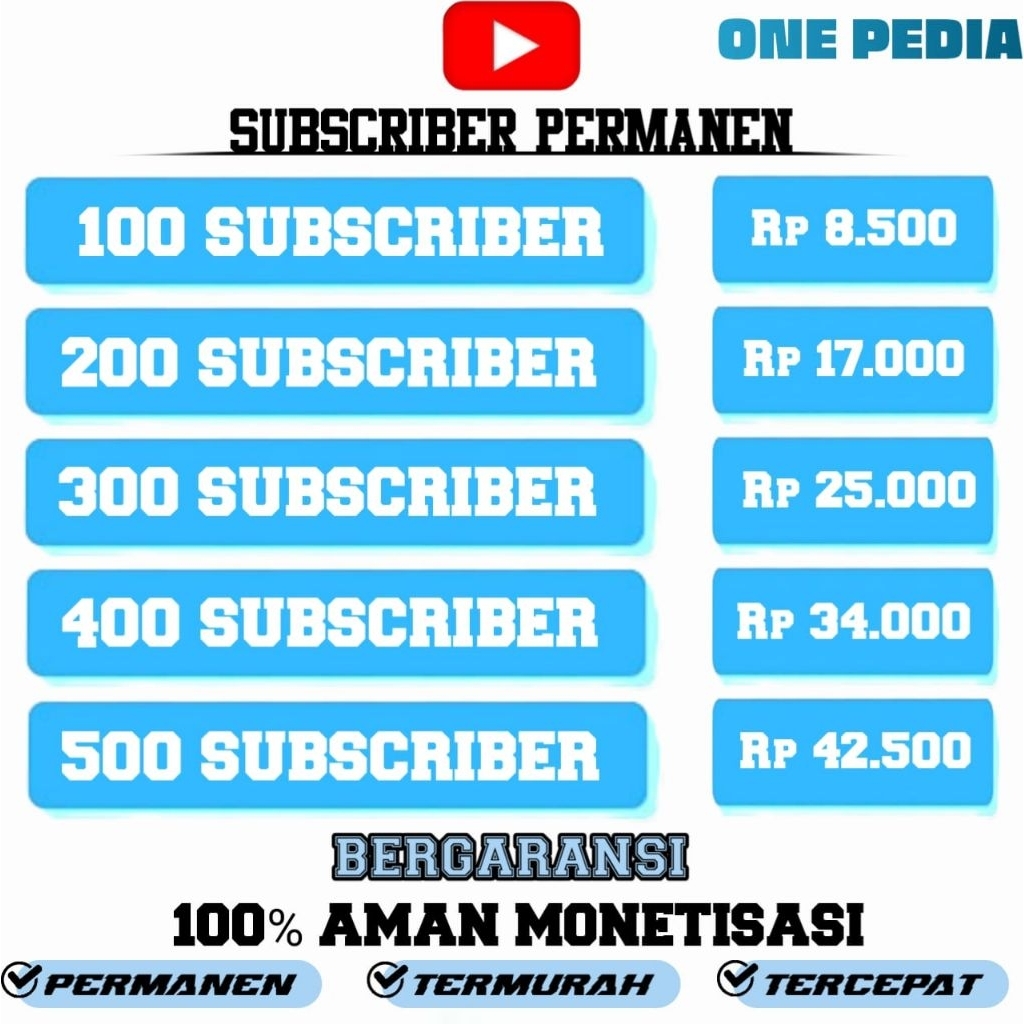 SUBSCRIBER YOUTUBE PERMANEN PROSES CEPAT BERGARANSI - TERMURAH - REAL AKTIF BISA DITEST DULU