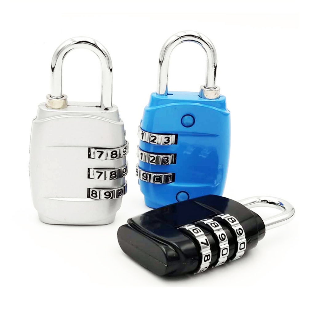 Satu_Setu Gembok Kecil 3 Nomor Digit / Kunci Gantung / Gembok Kode Angka / Padlock Keyless /Gembok