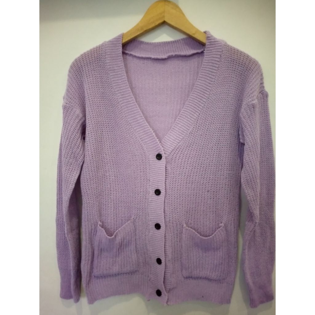 BAJU RAJUT CARDIGAN MARISA MOTIF POLOS
