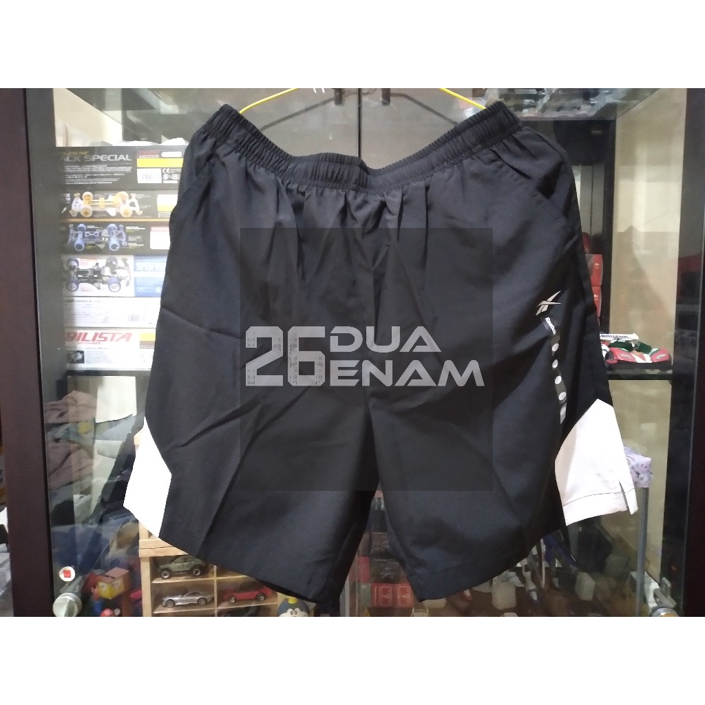 Reebok Performance Men's Short - Black Celana Pendek Hitam Pria Original