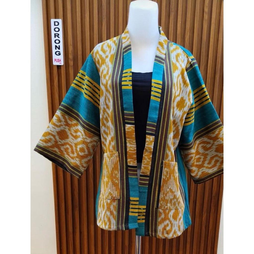 blazer tenun troso wanita