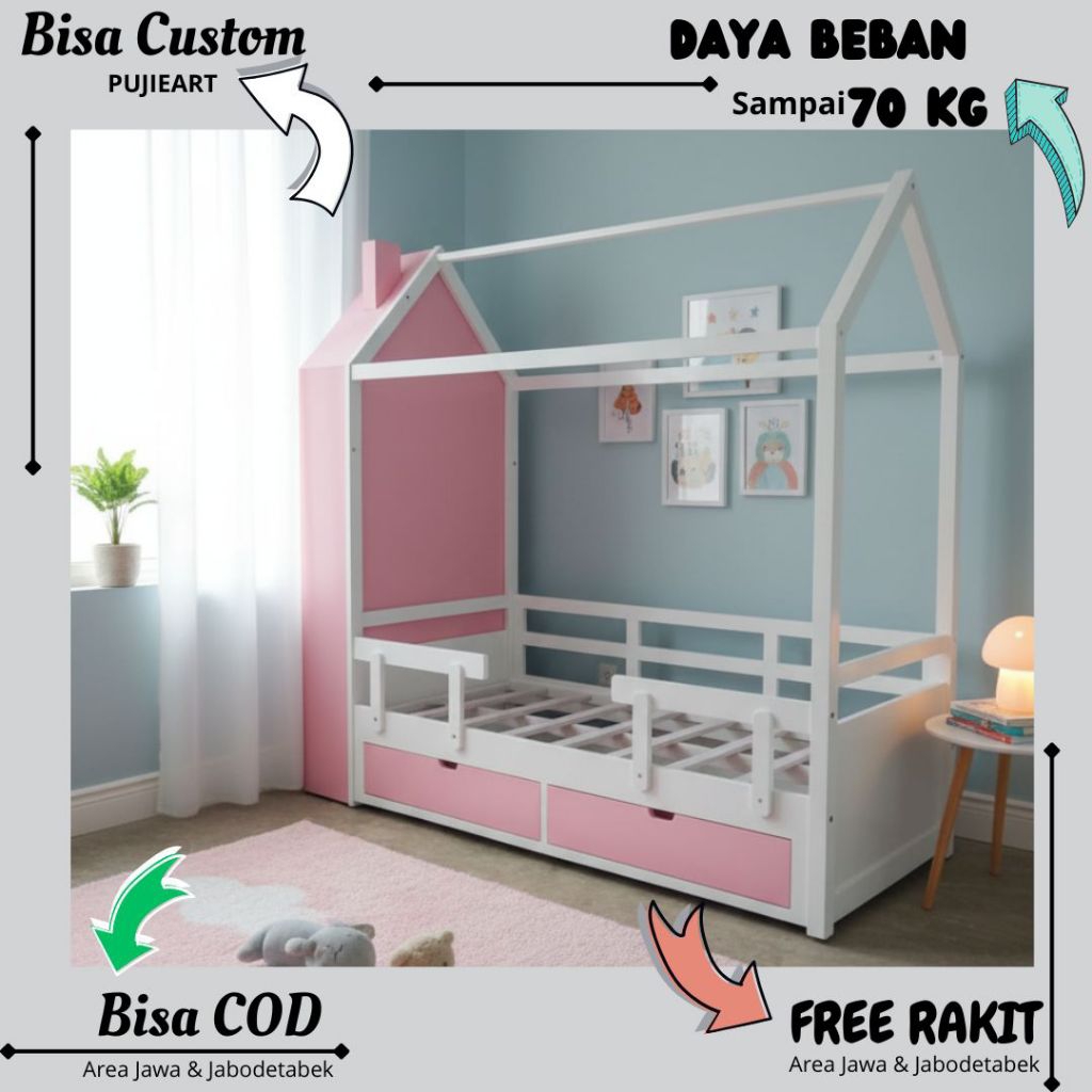 Ranjang Kayu Anak Minimalis Model Rumah