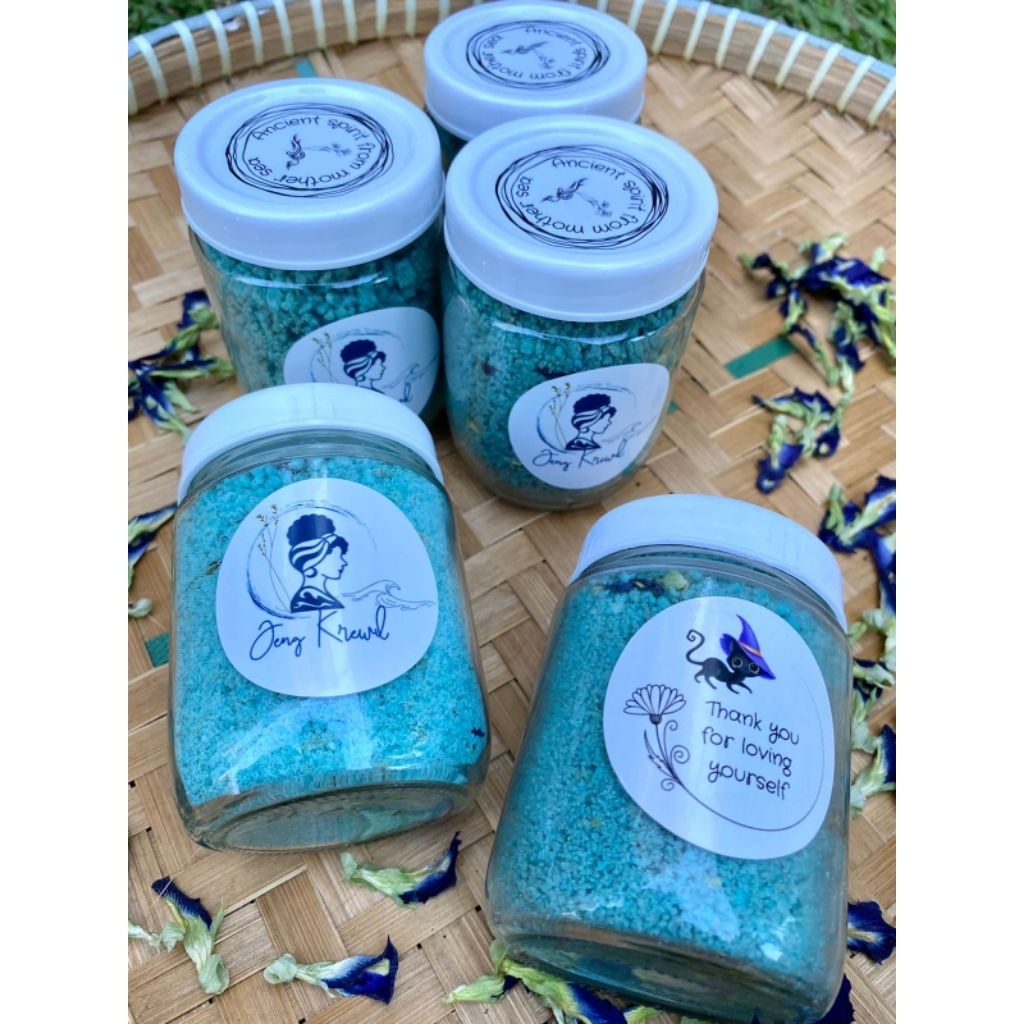 Bath Salt/Garam Mandi Bunga Telang Wangi Lemon Peppermint