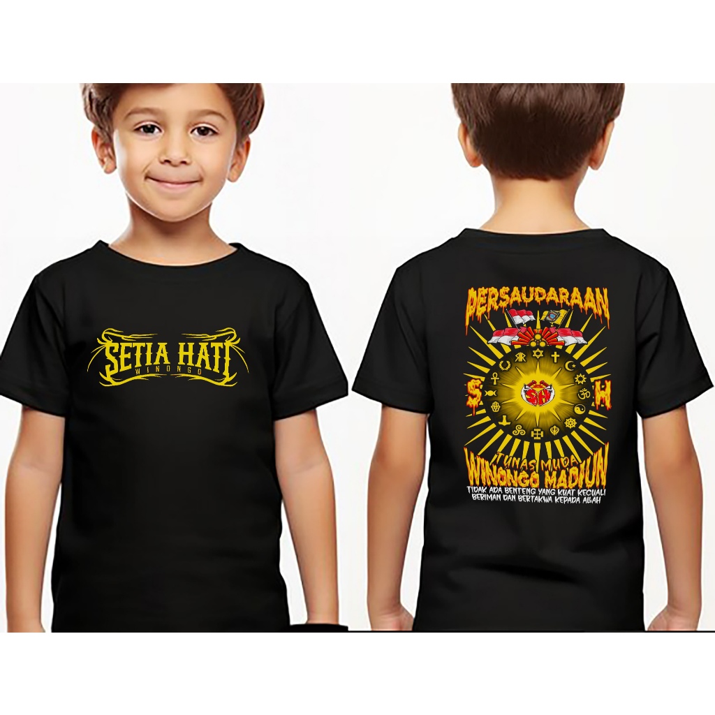( ROCKER JUNIOR ) Kaos Anak Pencak Silat SH WINONGO I T-shirt Katun Combed 24s