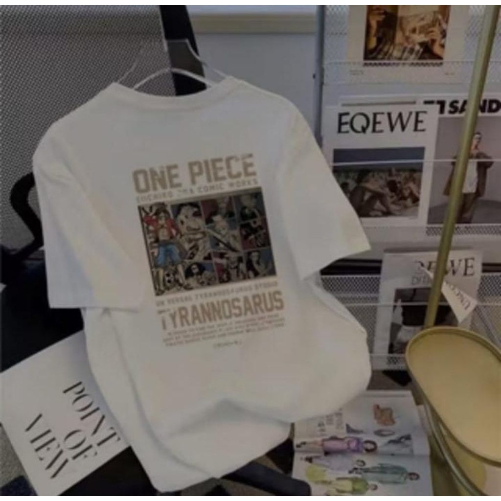 T-shirt Oversized Pola One Piece Anime Jepang Kaos Wanita Lengan Pendek | Kaos Wanita Distro