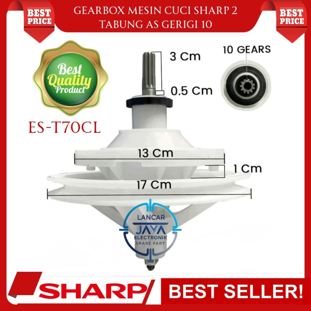 Gearbox Mesin Cuci Sharp 2 Tabung Type ES-T70CL
