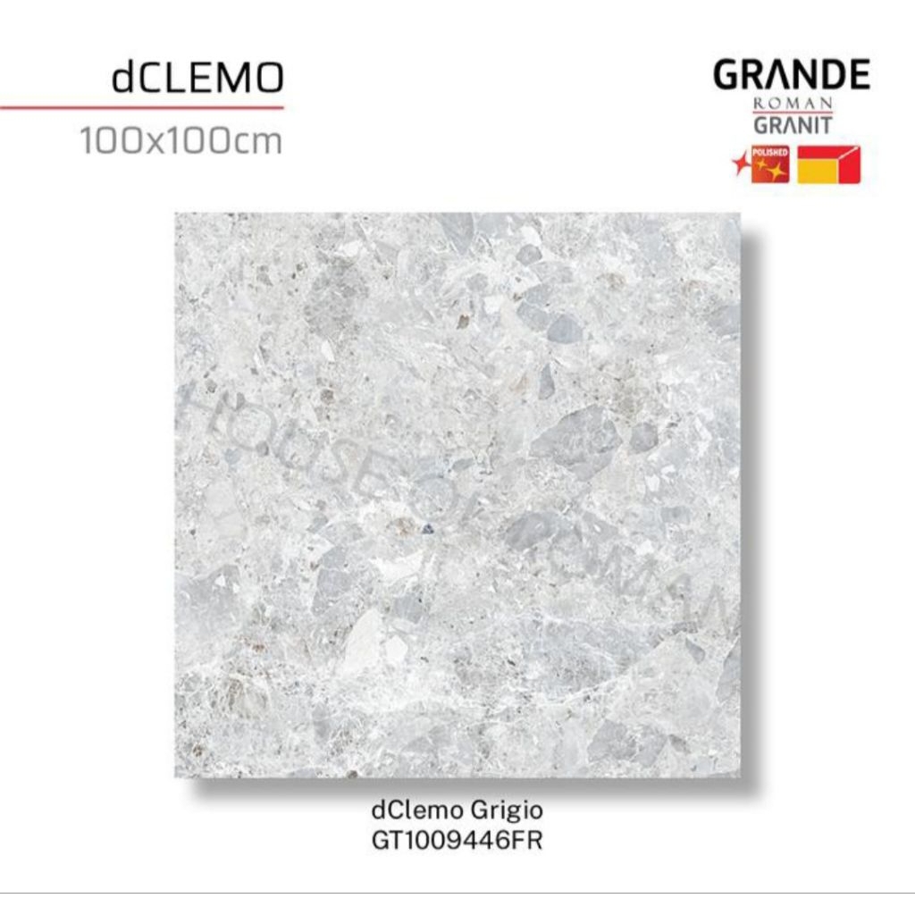 Roman Granit GT1009446FR dClemo Grigio 100x100 Kw1