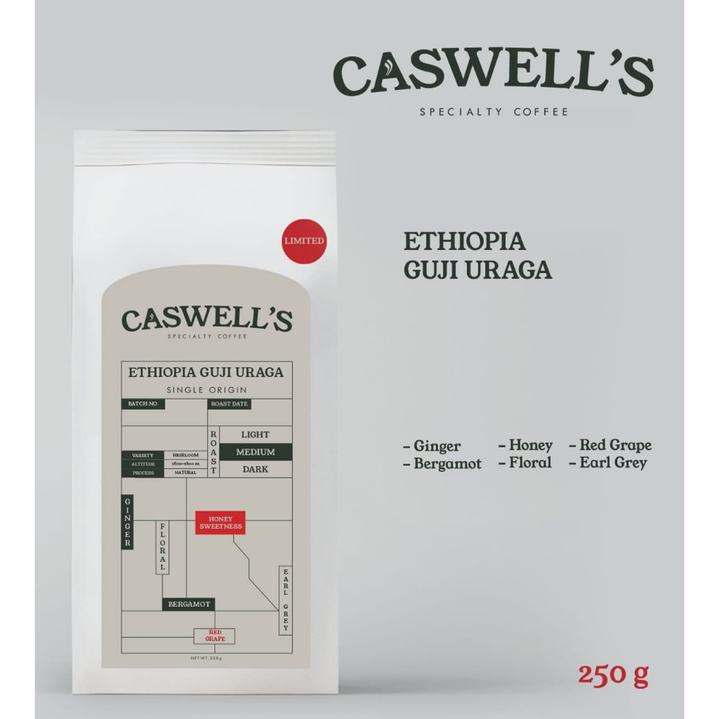 Ethiopia Guji Uraga / Natural / Arabica / 250 gr