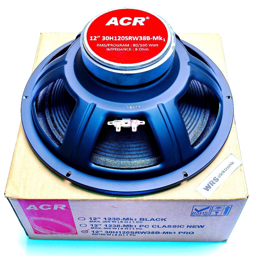 Speaker spiker 12" inch ACR 30H120SRW38B-Mk1 PRO woofer 8ohm 160watt