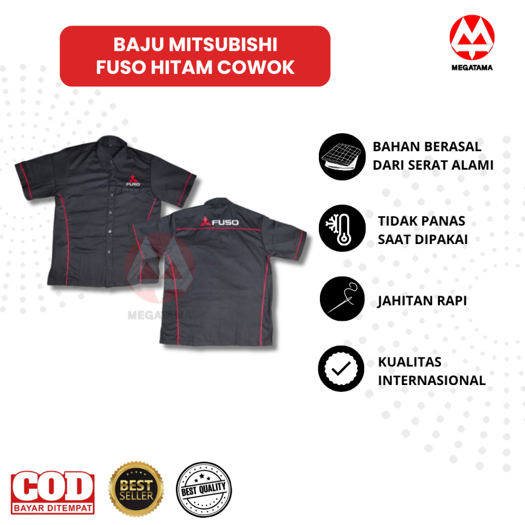 Baju Seragam Standar Fuso Pria | Baju Sales Fuso Cowok | Seragam Mitsubishi Fuso