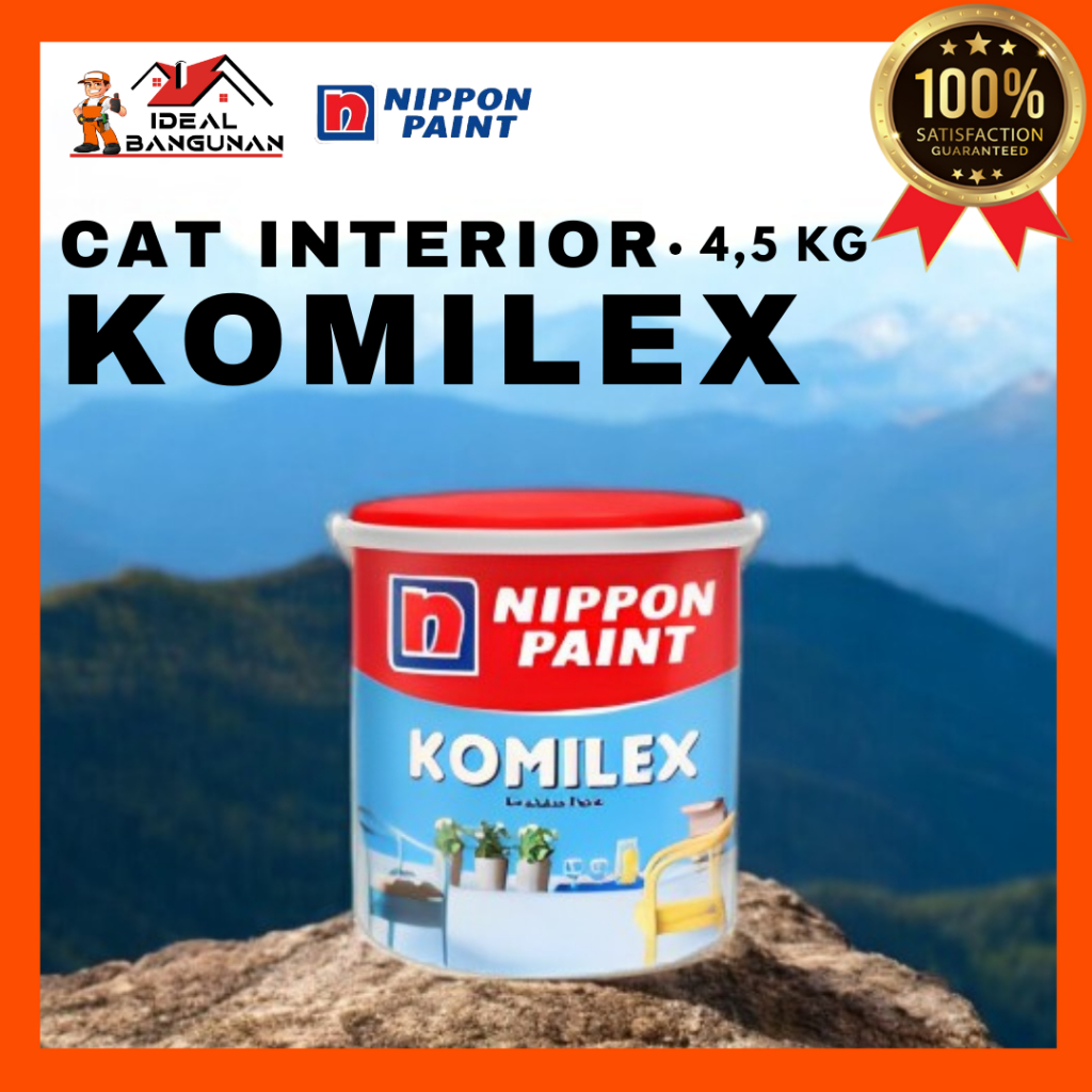 CAT TEMBOK KOMILEX 4,5 KG | CAT NIPPON PAINT | CAT TEMBOK INTERIOR | CAT DINDING INTERIOR | CAT UNTU