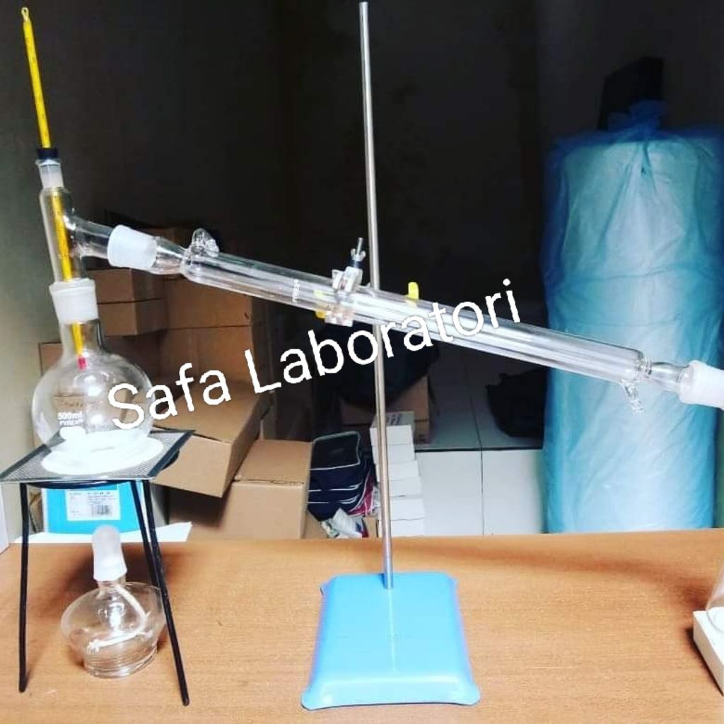 Set Destilasi Vacum / Destilasi Vacum Sederhana  / Destilasi Full Set Merk Pyrex