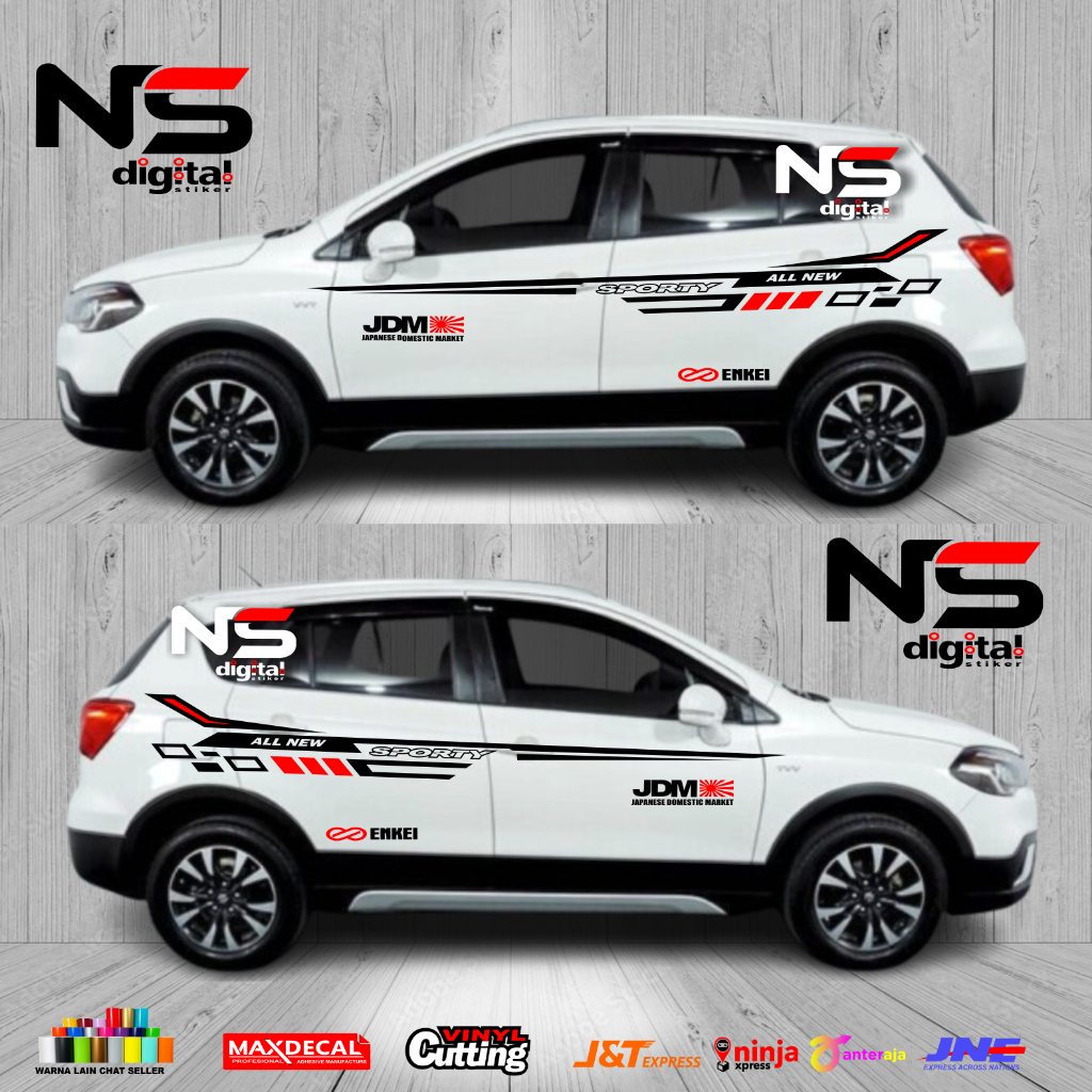 STICKER STIKER MOBIL X OVER CUTTING STICKER MOBIL SUZUKI X OVER SX4