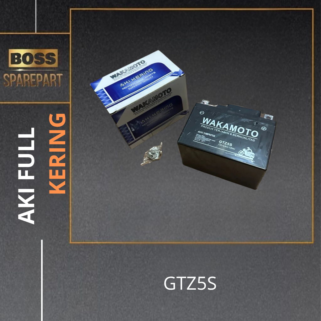 Aki Full Kering GTZ5S Untuk KARISMA Mio J Beat Merk WAKAMOTO / Aki Kering