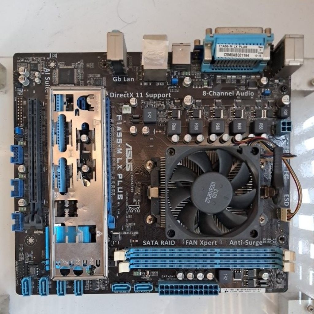 Motherboard Asus F1A55-M LX PLUS+prosesor Amd A6-3500 APU with Radeon (tm) HD Graphics