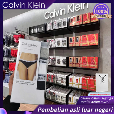 Celana dalam wanita Calvin Klein impor asli-CK menyerap keringat bernapas katun murni pinggang sedan