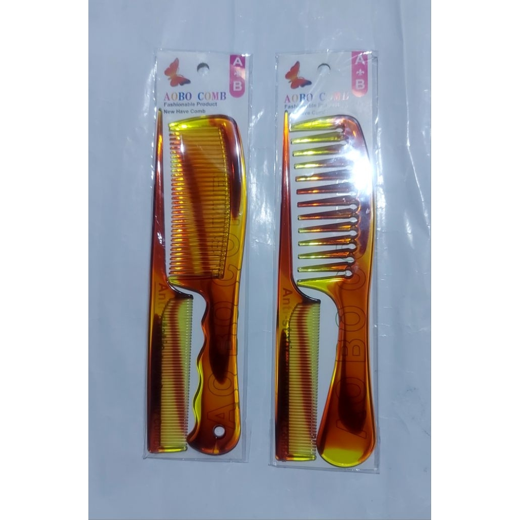 Sisir Set Coklat Bening