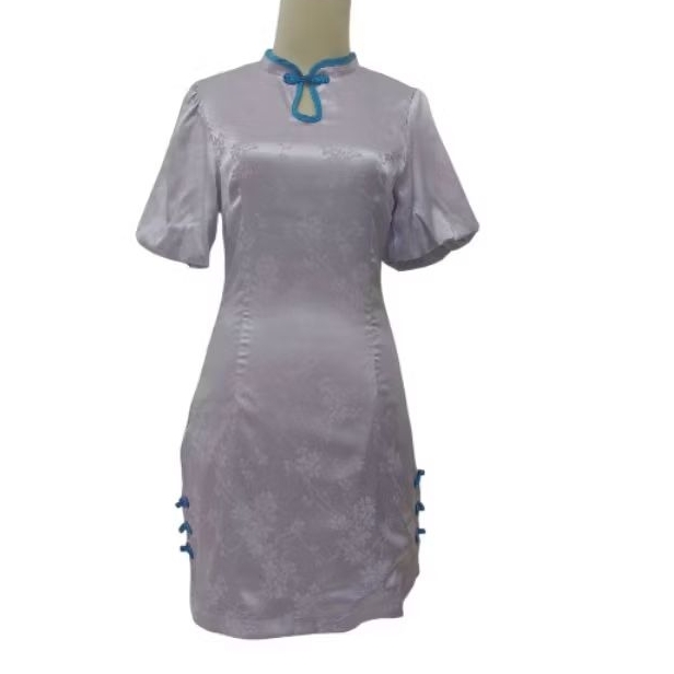 Dress Qibao Imlek Cheongsam Satin Lembut Qipao Anak Remaja Dewasa Ukuran Kecil Cantik Murah