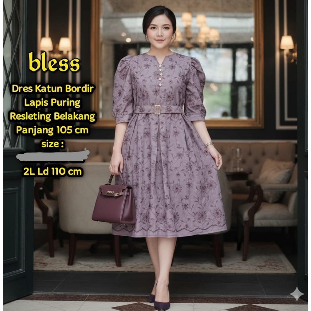 DRESS KATUN BORDIR
