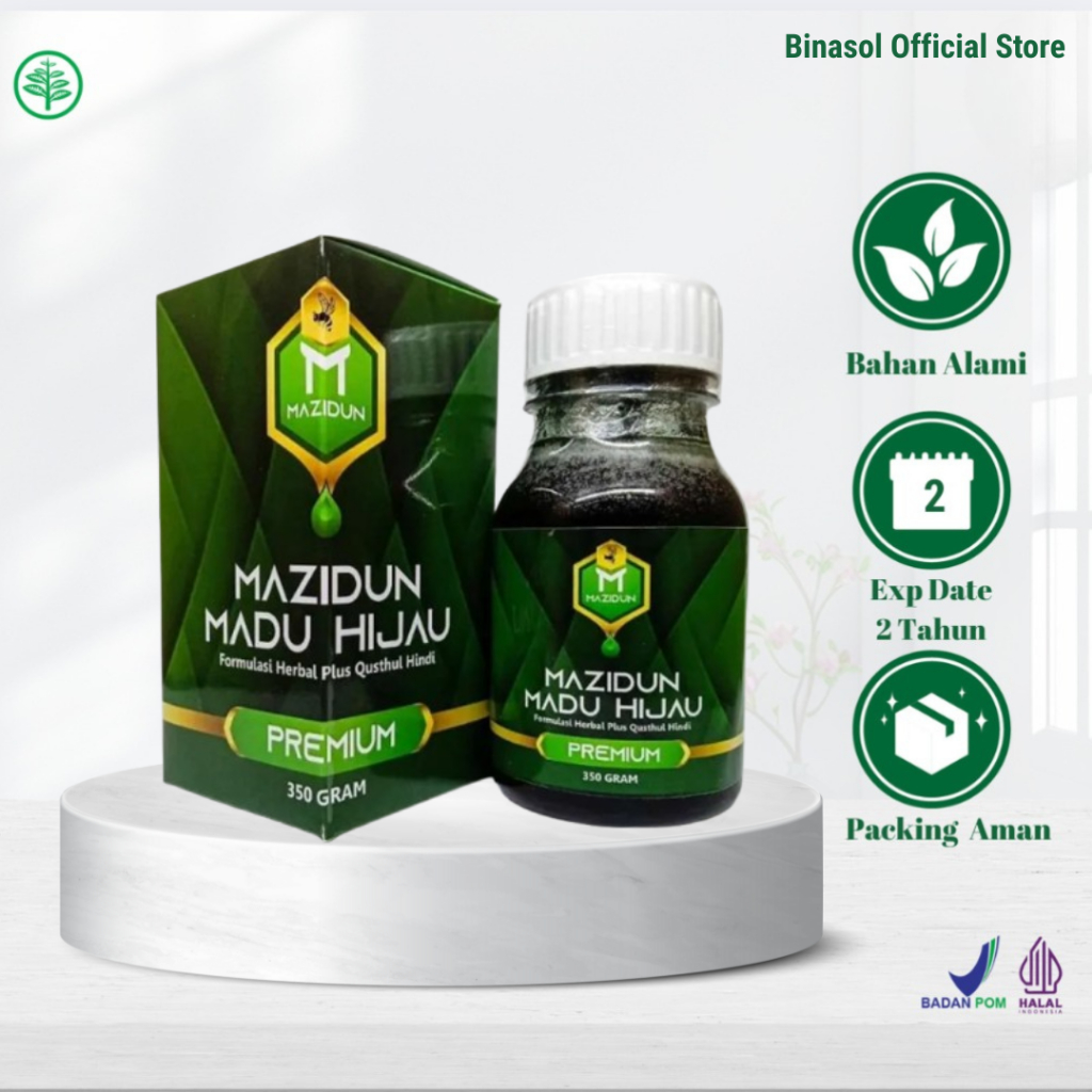 Mazidun Madu Hijau Herbal Lambung, Gerd, Maag Plus Qusthul Hindi 350 gr