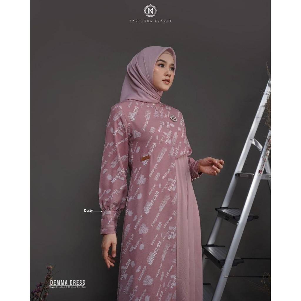 DEMMA DRESS BY NADHEERA LUXURY √ Gamis nadheera √ Gamis motif √ Gamis premium