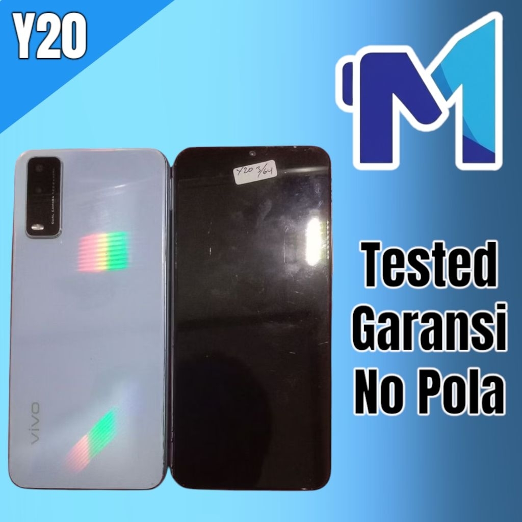 Mesin Vivo Y20 Normal Minus LCD No Pola Ada Garansi