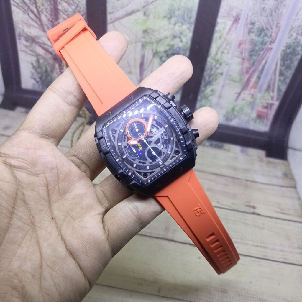 Jam Tangan T5 Chronograph Original tahan air Jam Tangan Sporty analog Pria H3905G