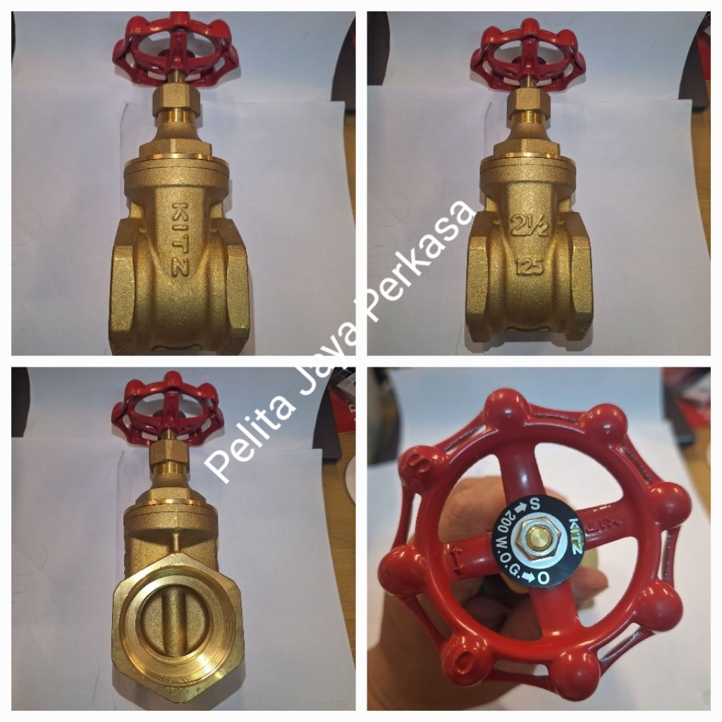 Gate Valve Kitz Kuningan 125 drat 4 inch / Gate Valve Kitz Brass Screw 125 DN100