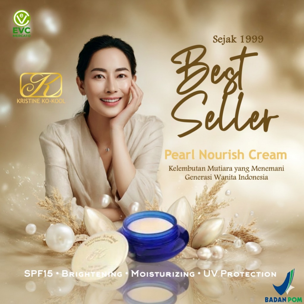 Pearl Cream KK Indonesia Kristine Ko-Kool alas bedak foundation anti UV / Pearl Cream Brightening Mo