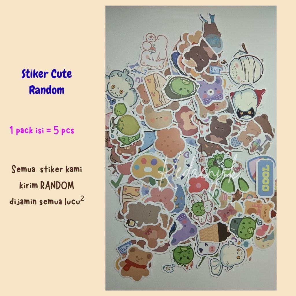 Stiker Cute Random Lucu Bear Dino Korean Stiker Lucu Bujo Catatan Jurnal