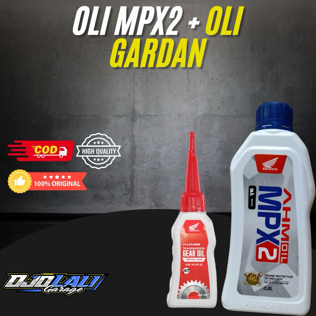 Paket Oli AHM MPX2 + Oli Gardan Gear Oil Original Honda | 100% Asli AHM