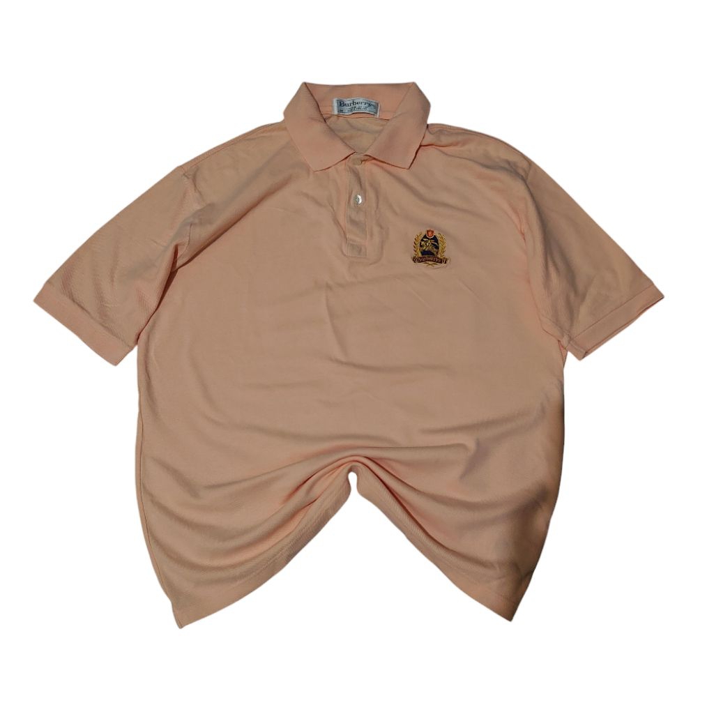 bur*b3rry - polo shirt cutton vintage 90s second branded preloved
