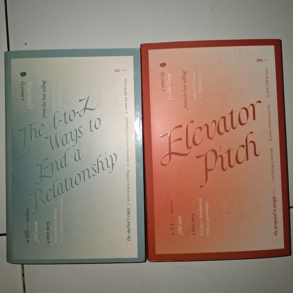 (preloved) NOVEL CECILLIA WANG MAKNA SERIES | THE A TO Z WAYS TO END OUR RELATIONSHIP | ELEVATOR PIT