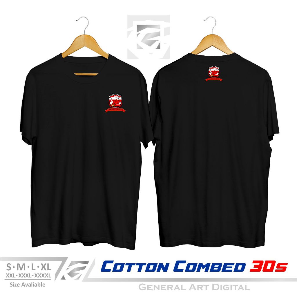 Baju Kaos Madura United T-shirt distro pria wanita kaos logo Madura United Liga1