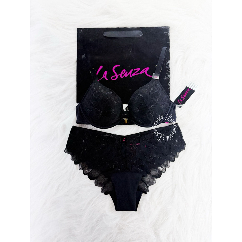 La Senza Black lace Hello sugar push up bra set