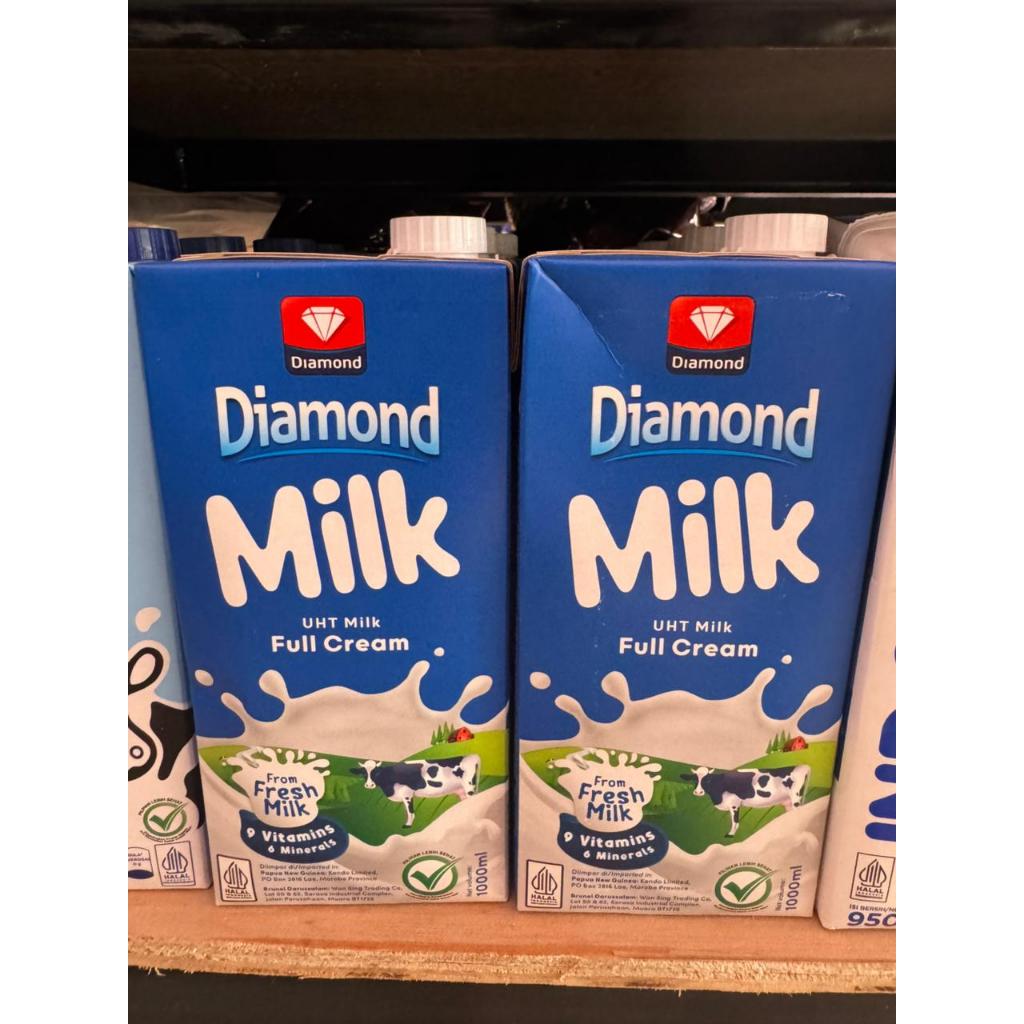 susu uht diamond milk 1 liter/susu uht full cream diamond 1liter