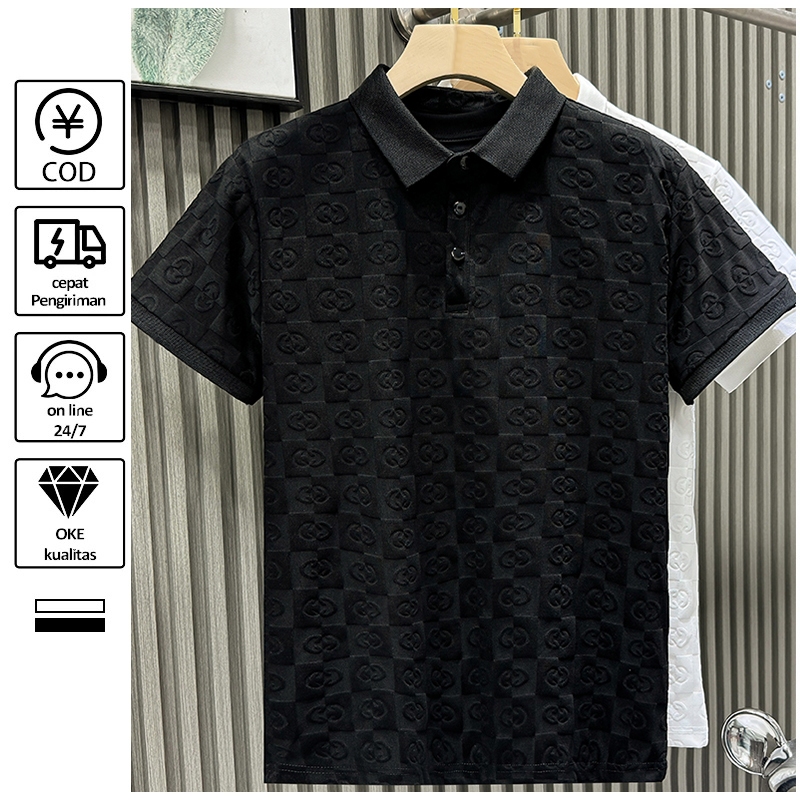 Kaos Kerah Pria polo shirt Kaos polo pria -kaos pria-Polo Shirt Pria -kaos ice silk pria baju Polo B