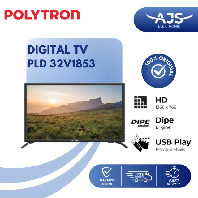 TV POLYTRON LED DIGITAL TV 32 INCH PLD 32V1853 / 32V1853