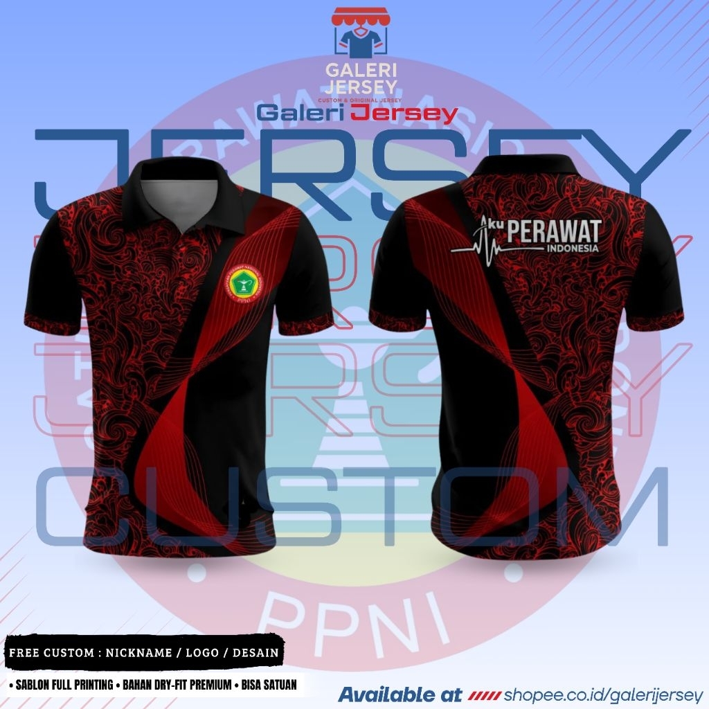 Jersey Kaos PPNI Persatuan Perawat Nasional Indonesia Aku Perawat Indonesia | FREE CUSTOM | PRE ORDE