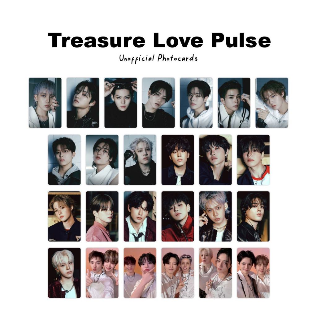 Photocard Treasure Love Pulse Paradise isi 25 pcs 1 sisi Unofficial