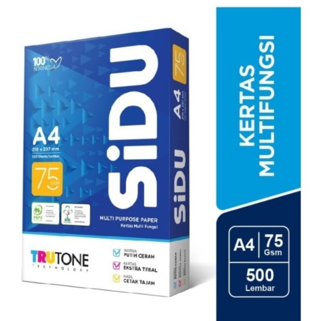 KERTAS A4 SIDU 75GRAM