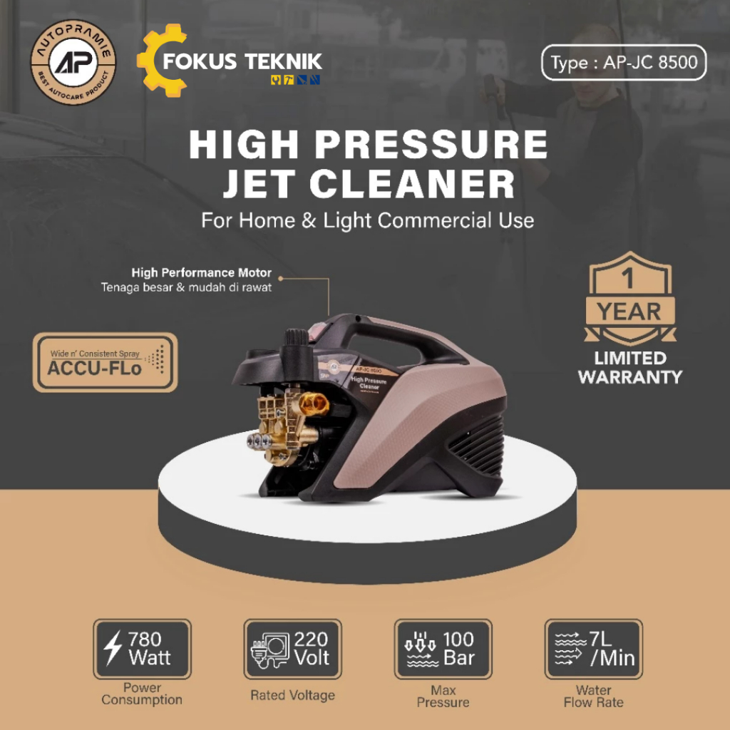 Steam Jet Cleaner AUTOPRAMIE AP JC 8500 Ada Pengatur Tekanan High Pressure / Mesin cuci motor dan mo