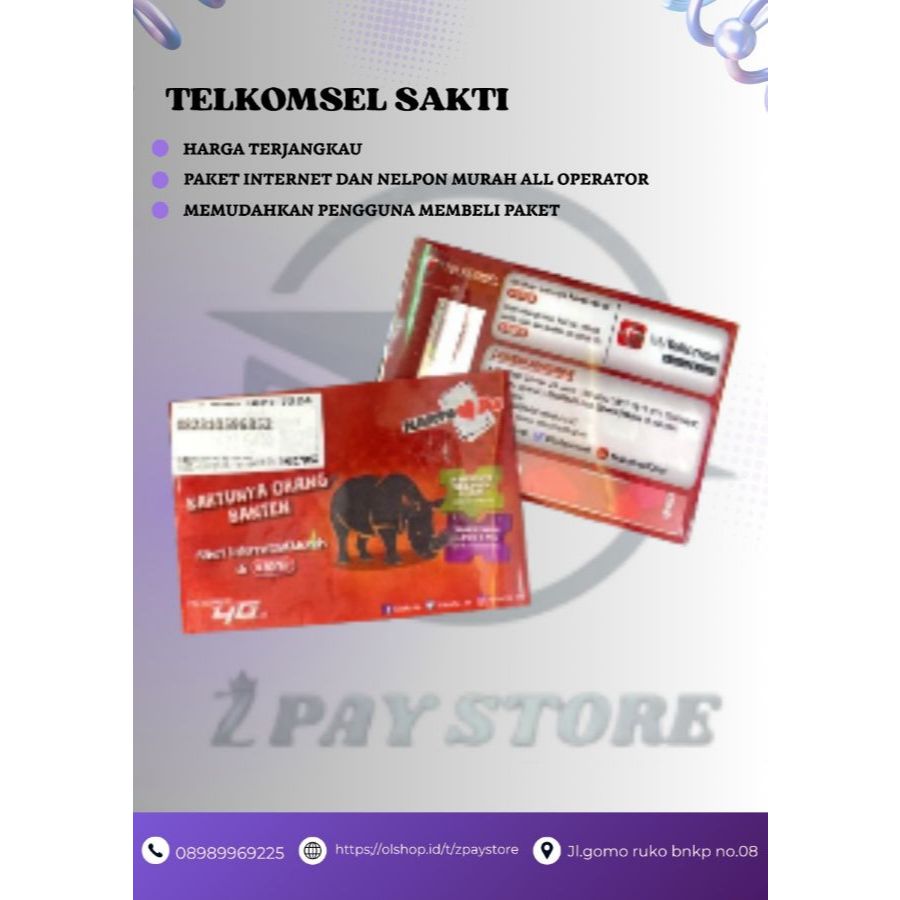KARTU SAKTI TRIPLE (COMBO SAKTI, INTERNET SAKTI, SUPER SERU + NELPON 17K)- Masa Aktif 17 Maret 2026